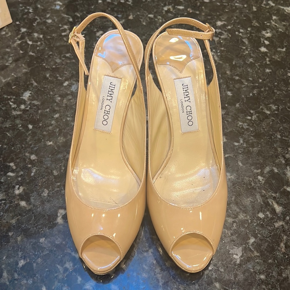 Jimmy Choo Nova Nude Peep Toe